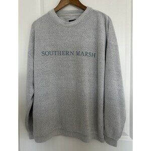Southern Marsh Womens Sweatshirt Large French Terry Crew Neck Pullover